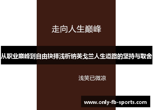 从职业巅峰到自由抉择浅析纳英戈兰人生道路的坚持与取舍